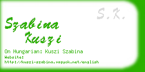 szabina kuszi business card